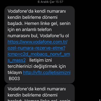 Vodafone Engellenemeyen Kampanya Mesajları