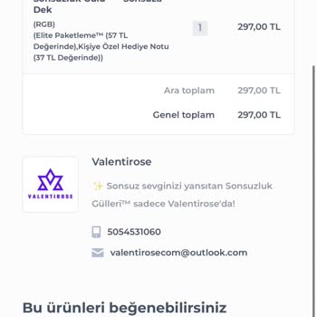 Valentirosecom (Instagram) Parası Alınan Ürün Bir Hafta Oldu Gelmedi Ve İg Yazıyorum Cevap Yok