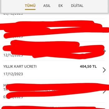 Yapı Kredi Bankası Kart Aidatı Ücreti