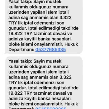 0545 569 82 65 SMS Şikayeti