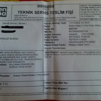 Xiaomi Redmi Note 11 Pro Telefonum Sürekli Bozuluyor