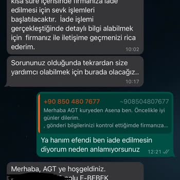 AGT Kurye (aynigunteslim.com) Beklenen Bebek Arabası Kargosu Mağduriyeti