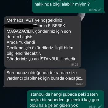 AGT Kurye (aynigunteslim.com) Beklenen Bebek Arabası Kargosu Mağduriyeti