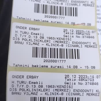 İzmir İl Sağlık Müdürlüğü Endodonti Doktorundan Şikayet.