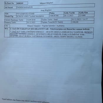 Volvo Arıza Tespiti Fazla Ücret