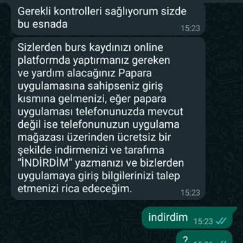 Burshanem Vakfı Burs Hanesi Burs Adı Altında Bilgi Alıp Papara Açmayı Denedi.