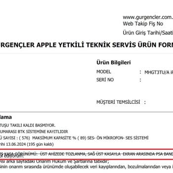 Apple Sağlam Telefona Hasar Verip Bana Geri Gönderdi
