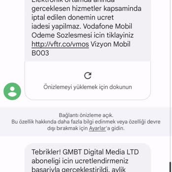 Vodafone İzinsiz Abonelik Şoku Ve Fatura Endişesi