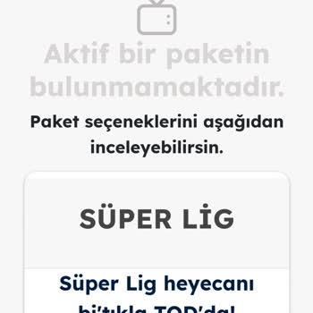 TOD Tv Paketim Görünmüyor Toda Giremiyorum