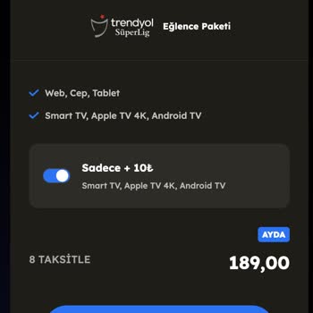 TOD Tv Sezonluk Süper Lig - Eğlence Paketi Sorunu