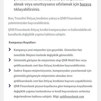 QNB Finansbank Kampanya Koşullarındaki Sorun
