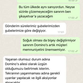 Domino's Bornova Soğuk Ve Geç Gelen Pizza