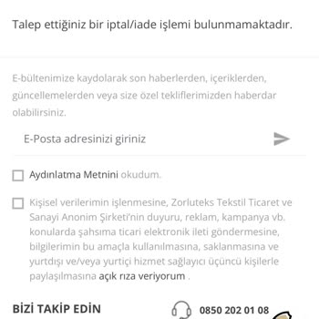 Linens Habersiz Sipariş İptali