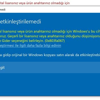Sağlam Lisans Keyi Format Sonrası Çalışmıyor