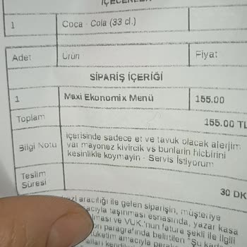 Popeyes Yanlış ve Tarihi Geçmiş Ürün Şikayeti