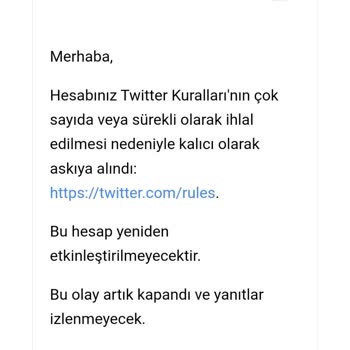 Twitter Askıya Alınan Hesabım Kalıcı Askıya Alındı
