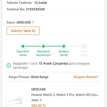 Sürat Kargo Kargomun Keyfi Olarak Gecikmesi