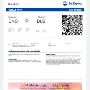 Sunexpress İn Keyfi Bilet İptali