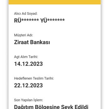 AGT Kurye Ve Kargo Şubesi Yavaş Ve Karşımızda Muhatap Yok