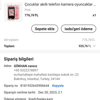 Aliexpress Teslim Aldım Butonu