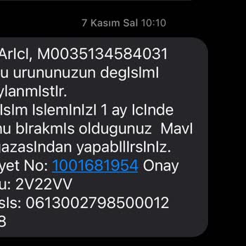 Mavi Mağazası Değişimini Onayladığı Pantolonumu Değiştirmiyor.