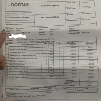 Doğtaş 3 Aydan Fazla Gelmeyen Ürünlerim