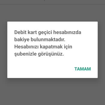 Kuveyt Türk Sıfır Bakiyeli Hesabımı Mobil Bankacılıktan Kapatamıyorum