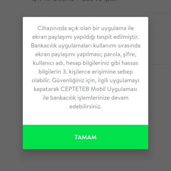 TEB Ekran Paylaşımı Hatası Veriyor