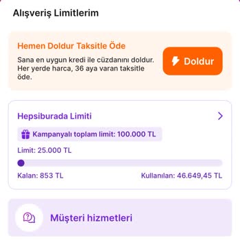 HepsiPay Hepsiburada Pay Limit Kısıtlama