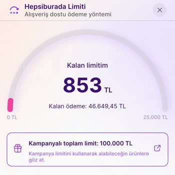 HepsiPay Hepsiburada Pay Limit Kısıtlama