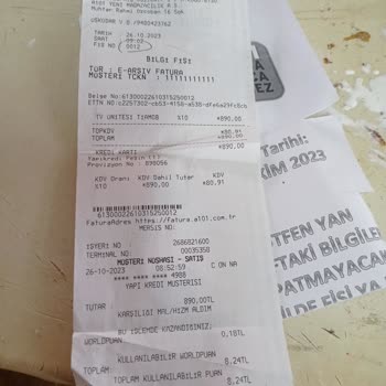 A101 TV Ünitesi Aldım