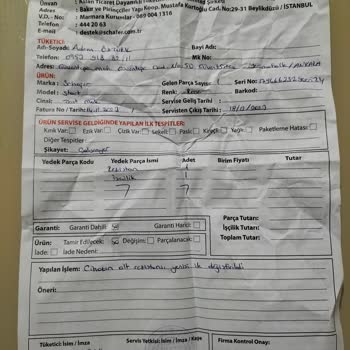 Schafer Tost Makinesi İadesi