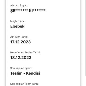AGT Kurye (aynigunteslim.com) Kargo Teslim Edilmedi