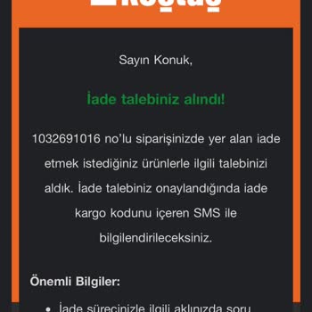 Koçtaş Da İade Sorunsalı!