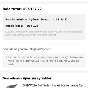 Aliexpress Para İadesi Yapılmıyor