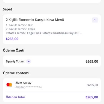 Korupark Popeyes Sipariş Teslimatı