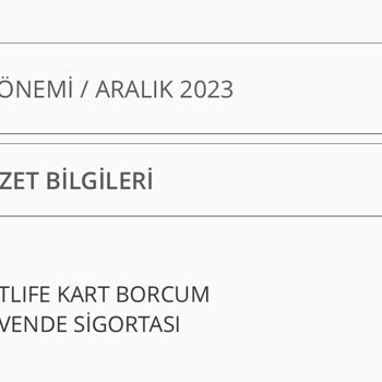 Denizbank Metlife Kart Borcum Güvende Sigortası İzinsiz Kesinti