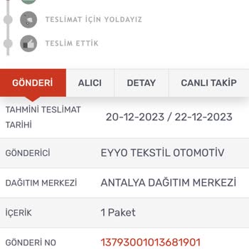 Kargomsende Kargom 1 Aydır Kayıp
