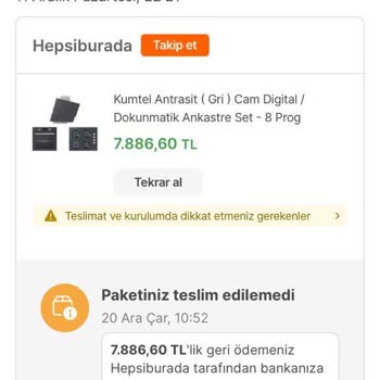 Hepsiburada İzinsiz Sipariş İptali