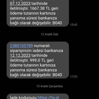 Trendyol Ürünlerin İade Kodları Karışması