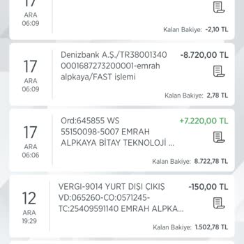 Bitay Paramı Çekemiyorum Çekme Emrim Yerine Getirilmiyor