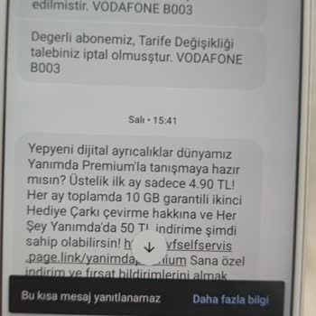 Vodafone İşlemlerimi İsteğim Dışında Gerçekleştiriyor