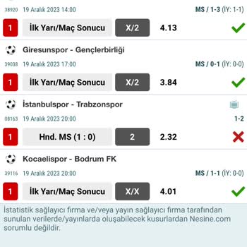 Nesine.com Tutan Kuponumun Ödemesini Yapmaması