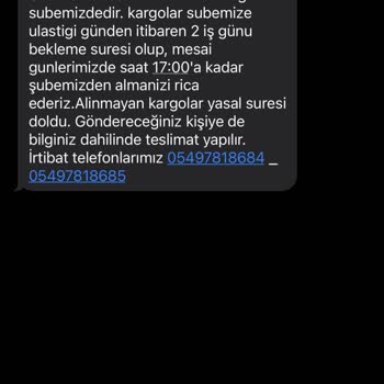 Çorlu Aras Kargo Alipaşa Şubesi İhmali