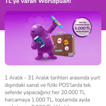 Yapı Kredi Yurt Dişi Her 20.000 TL'ye 1000 TL Puan Yanıltması