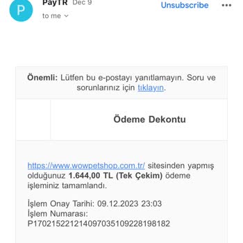 Wow Petshop Wowpetshop Ürünleri Göndermiyor. Muhatap Ve İletişim Bilgisi Yok.