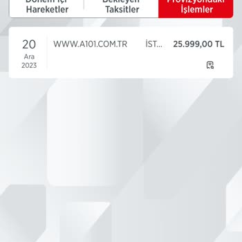 A101 Bana Ait Olmayan Harcamanın İadesini İstiyorum