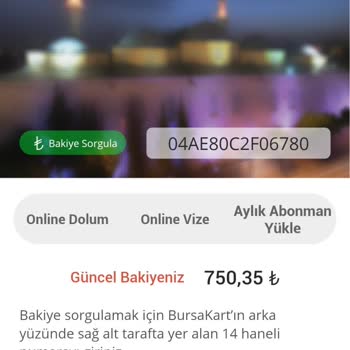 BURULAŞ Bursa Kart Bakiye Beklemede