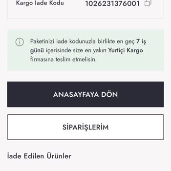 Boyner İadem Uygulamada Gözükmüyor