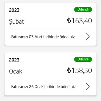 Vodafone Fatura Şaşkınlığı!